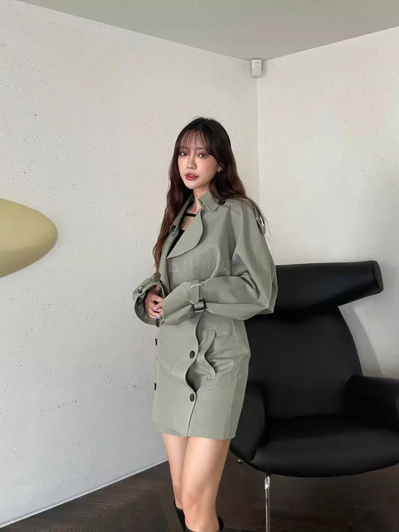 Four Eight - Korean Women Fashion - #womensfashion - Trench Double Jacket - 3