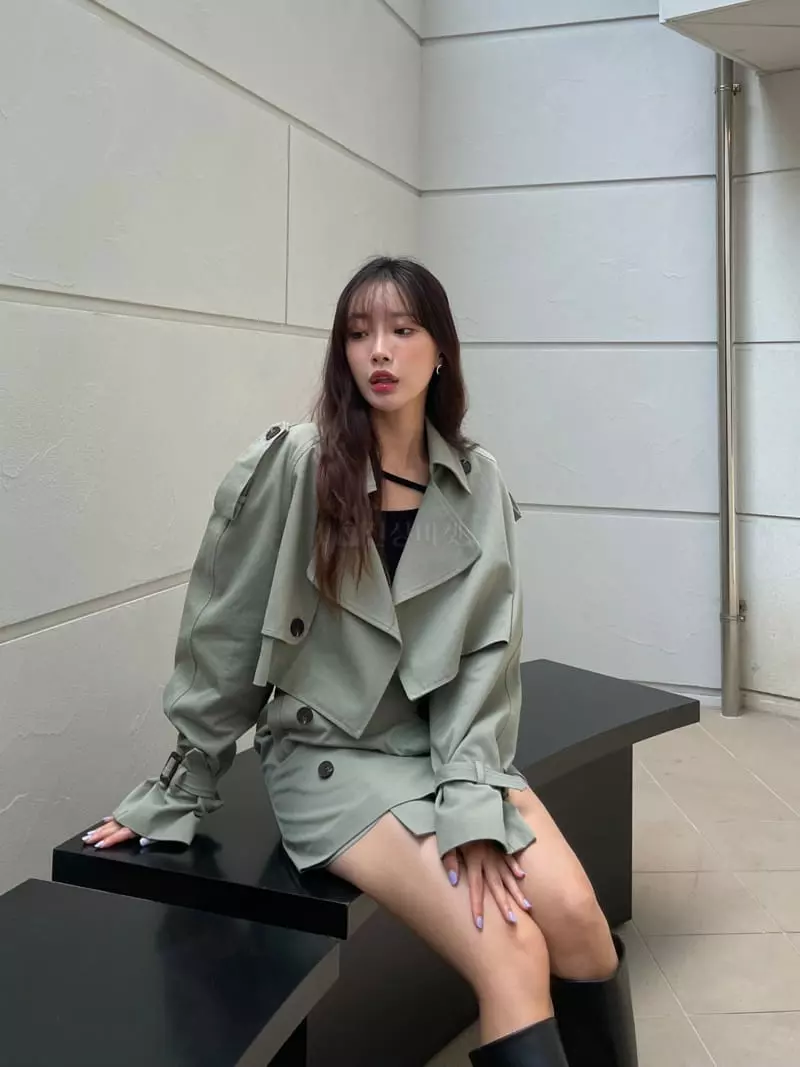 Four Eight - Korean Women Fashion - #womensfashion - Trench Double Jacket - 7