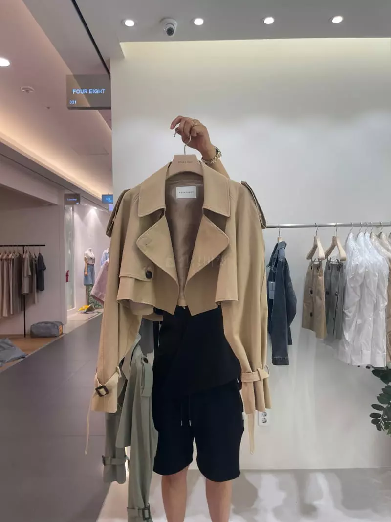 Four Eight - Korean Women Fashion - #womensfashion - Trench Double Jacket - 9