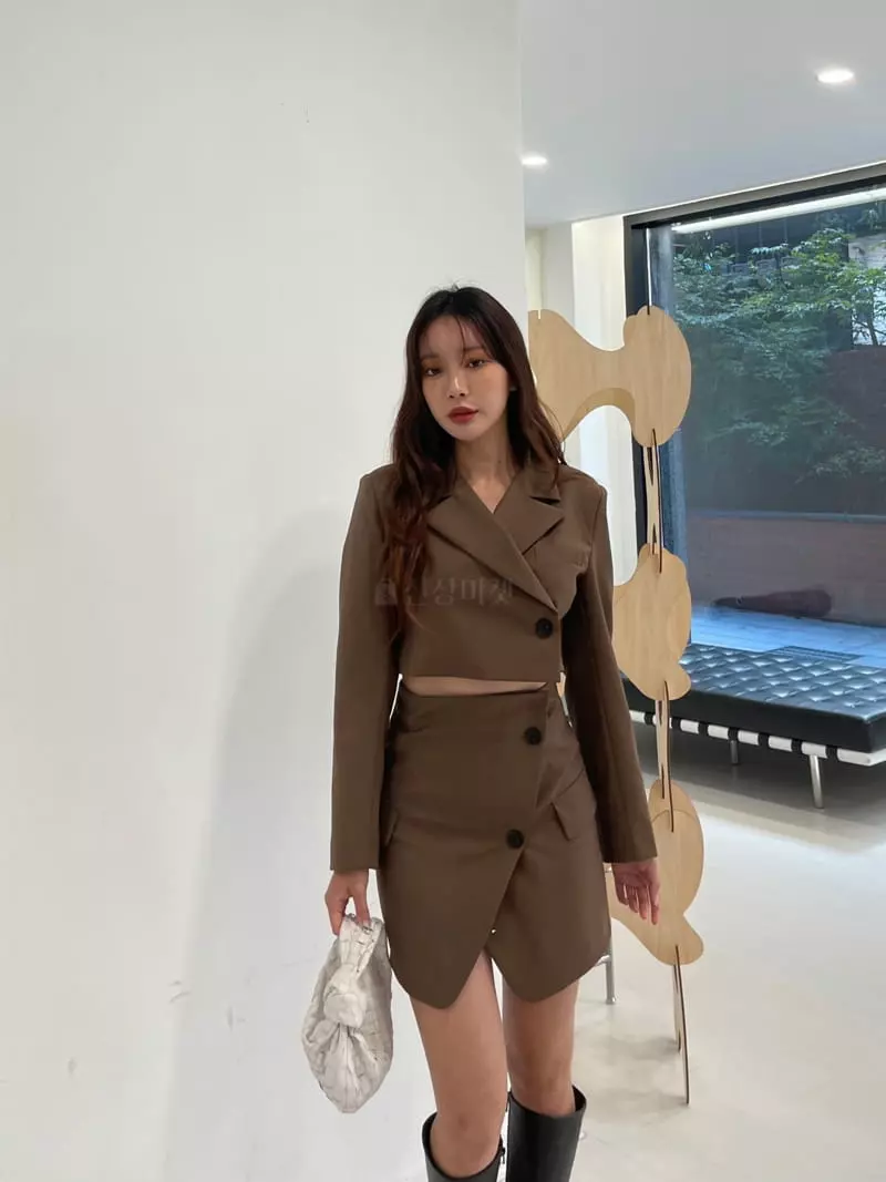 Four Eight - Korean Women Fashion - #womensfashion - Beth Button Skirt - 7