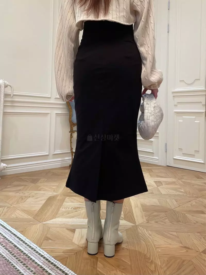 Four Eight - Korean Women Fashion - #womensfashion - Line Long Skirt - 5