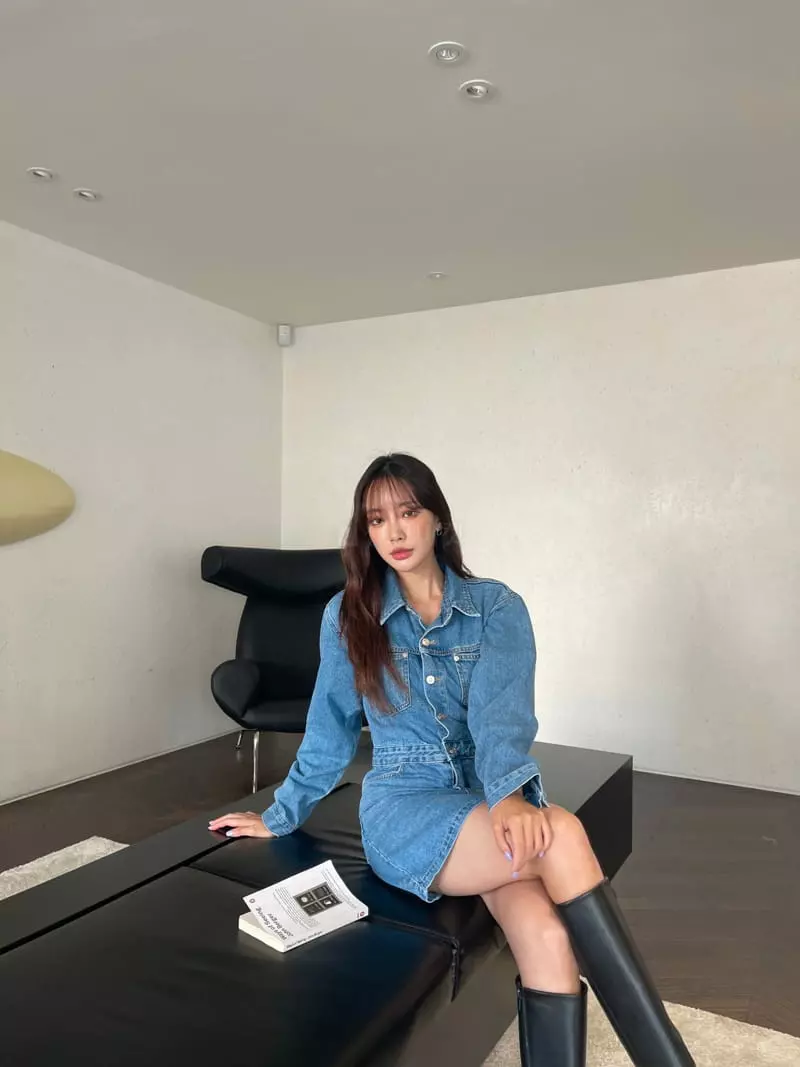 Four Eight - Korean Women Fashion - #womensfashion - Delly Denim One-piece - 3