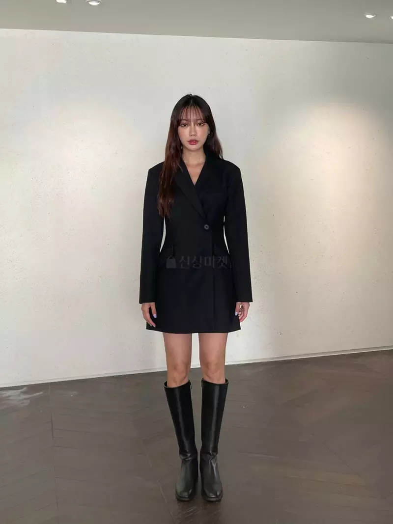 Four Eight - Korean Women Fashion - #momslook - Line Stitch One-piece - 4