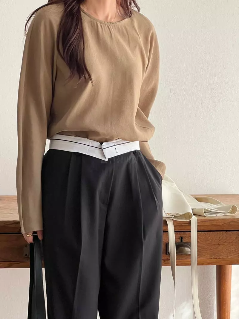 Fre - Korean Women Fashion - #momslook - Round Button Blouse