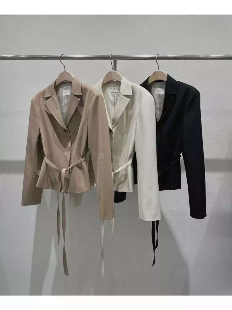 Fre - Korean Women Fashion - #momslook - Tear Belted Jacket - 5