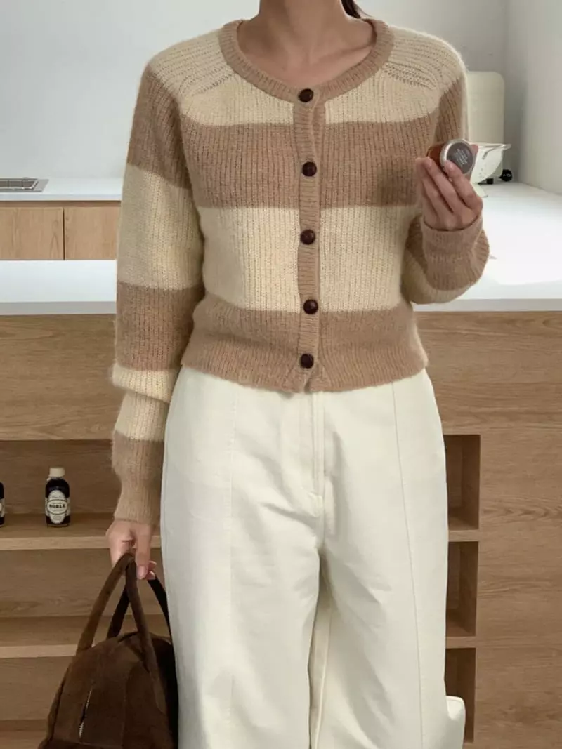 Fre - Korean Women Fashion - #vintagekidsstyle - Alpaca Cardigan - 5