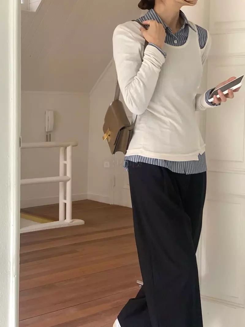 Fre - Korean Women Fashion - #womensfashion - Stripes Shirt - 2