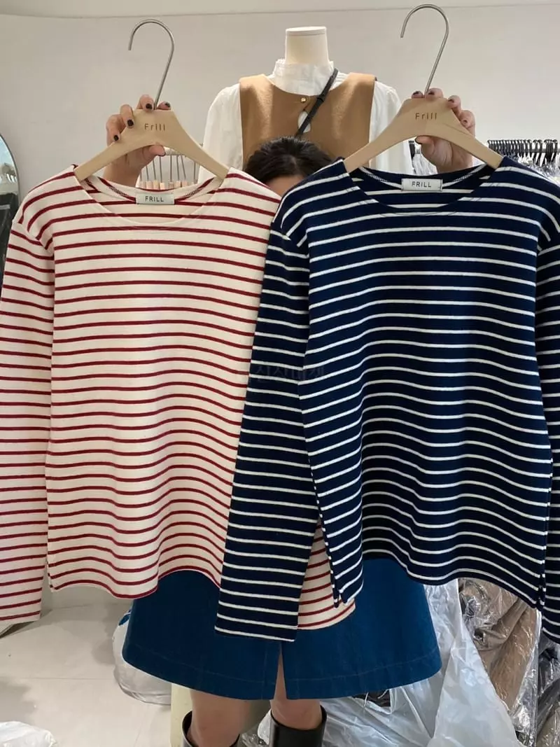 Frill - Korean Women Fashion - #momslook - Dot Tee - 9