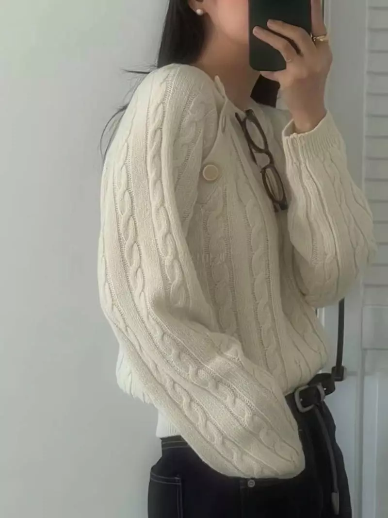 Frill - Korean Women Fashion - #shopsmall - Mue Button Knit Tee - 3
