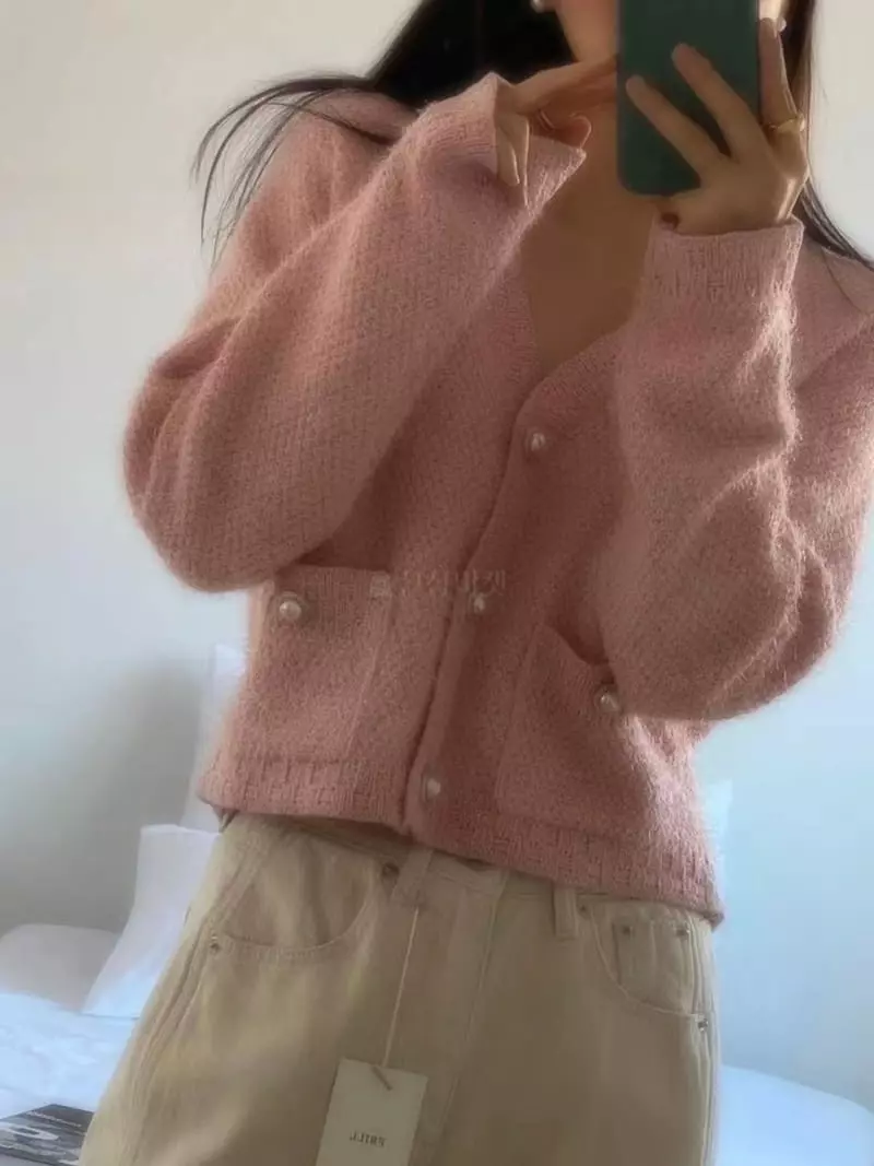 Frill - Korean Women Fashion - #thatsdarling - Sha Cotton Candy Cardigan - 5