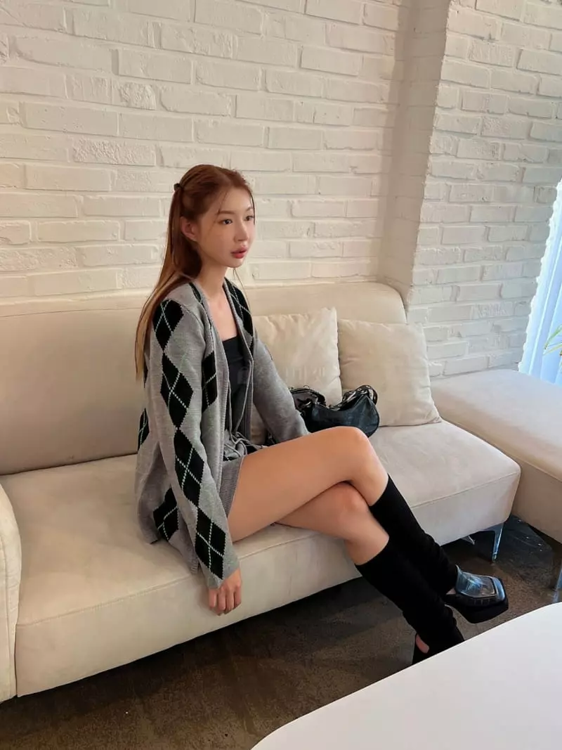 Gateless - Korean Women Fashion - #momslook - Argyle Set