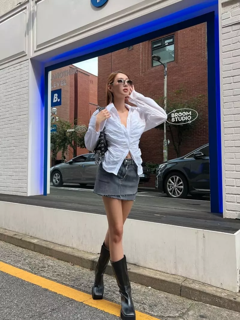 Gateless - Korean Women Fashion - #momslook - Rinkle Shirt - 8