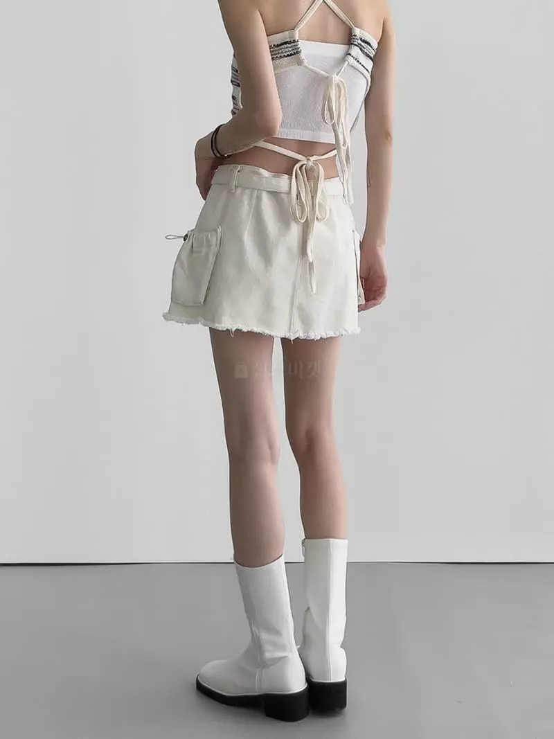 Gateless - Korean Women Fashion - #momslook - Cargo Mini Skirt - 10