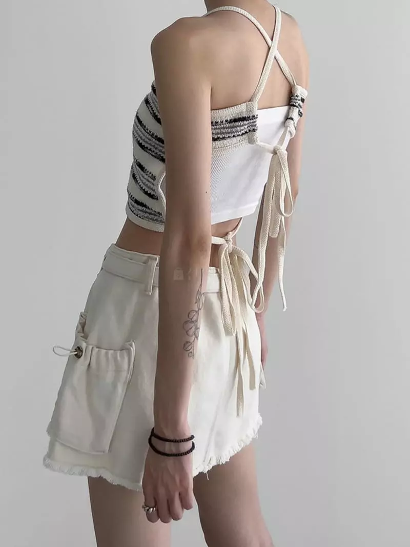 Gateless - Korean Women Fashion - #momslook - Cargo Mini Skirt - 12