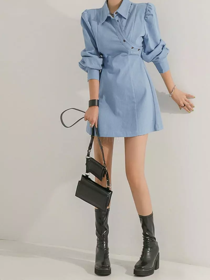 Ginger - Korean Women Fashion - #momslook - Sasun Denim One-piece - 3
