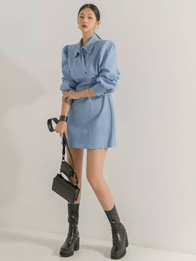 Ginger - Korean Women Fashion - #momslook - Sasun Denim One-piece - 5