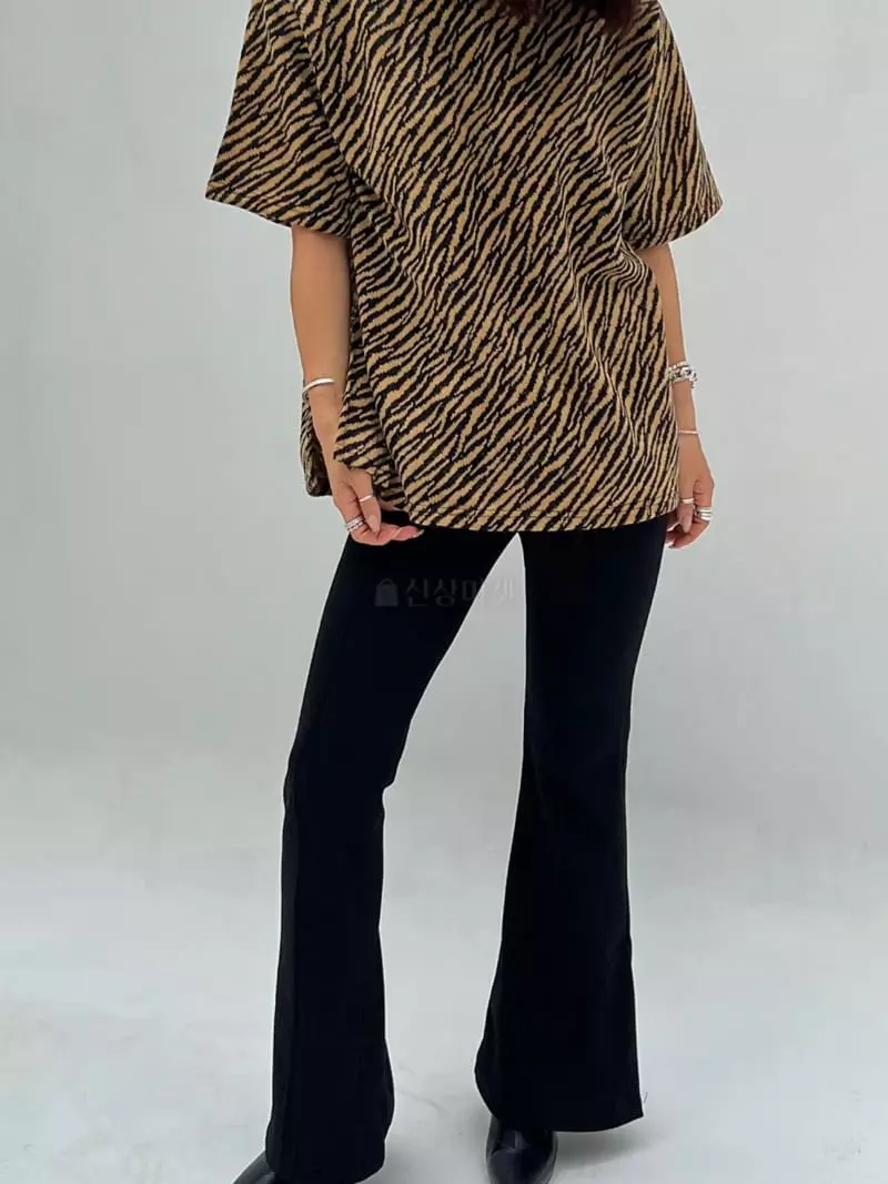 Ginger - Korean Women Fashion - #momslook - Zebra Knit Tee - 6