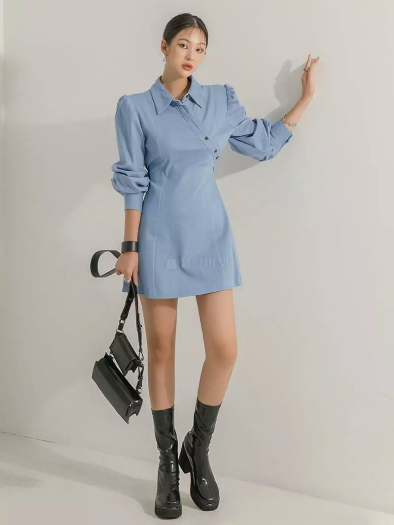 Ginger - Korean Women Fashion - #momslook - Sasun Denim One-piece - 4