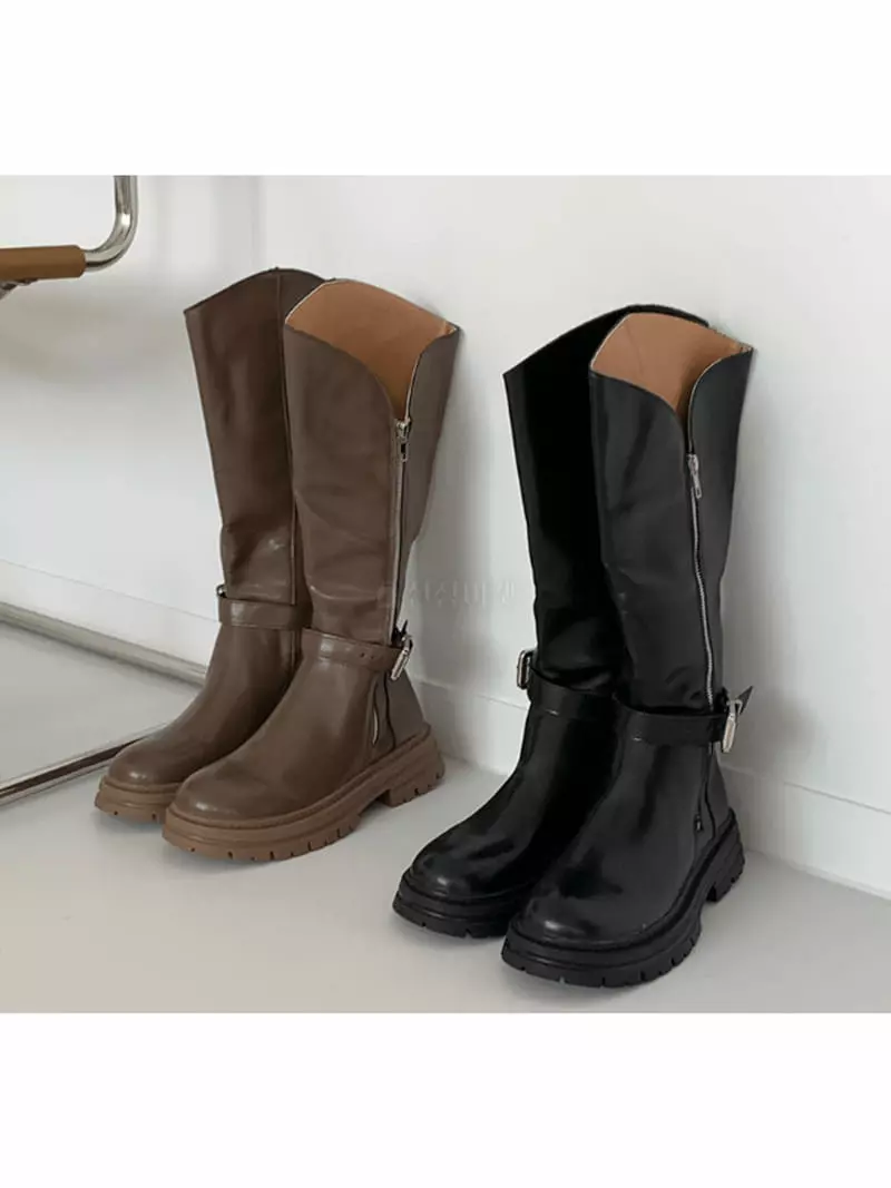 Golden Shoe - Korean Women Fashion - #momslook - rm0105 Boots