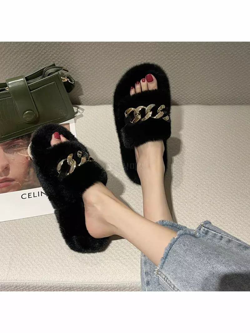 Golden Shoe - Korean Women Fashion - #momslook - R7158 Slippers - 3