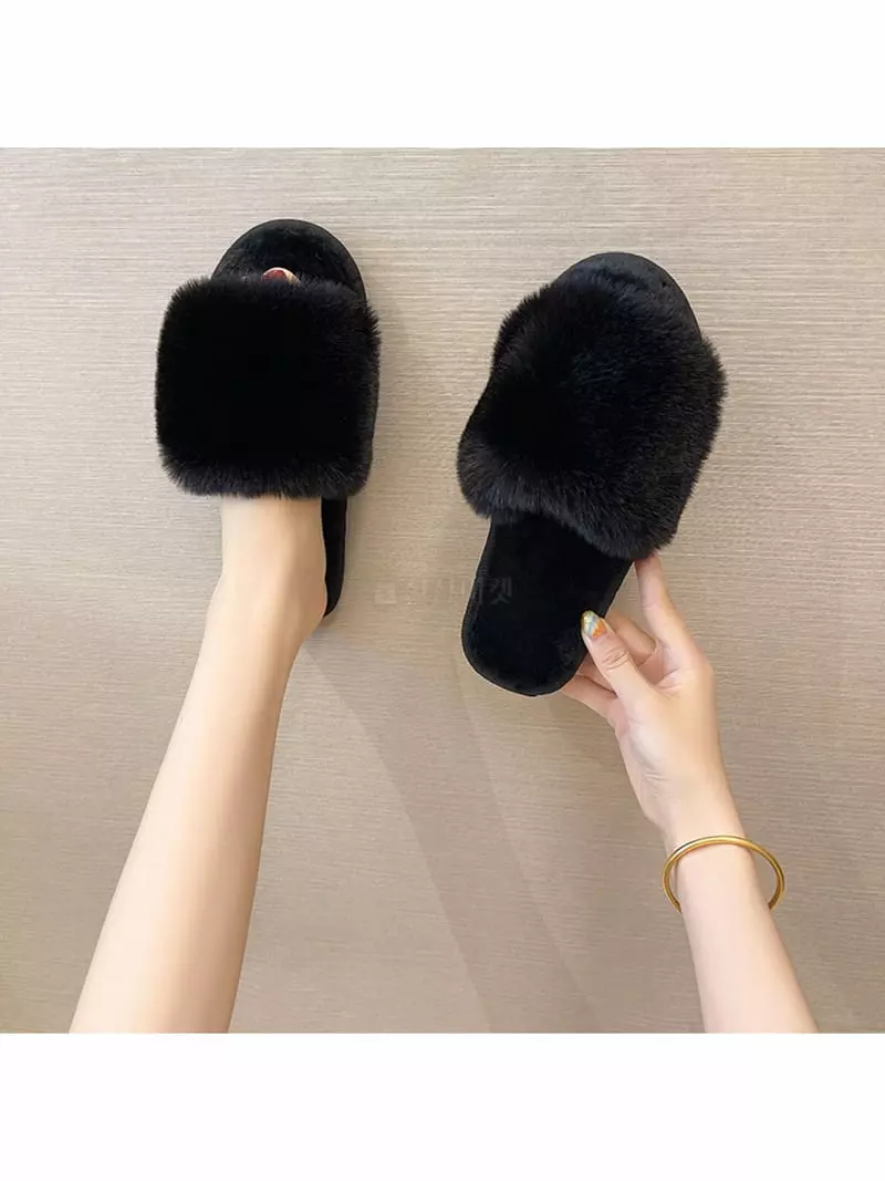 Golden Shoe - Korean Women Fashion - #momslook - R4112 Slippers - 2
