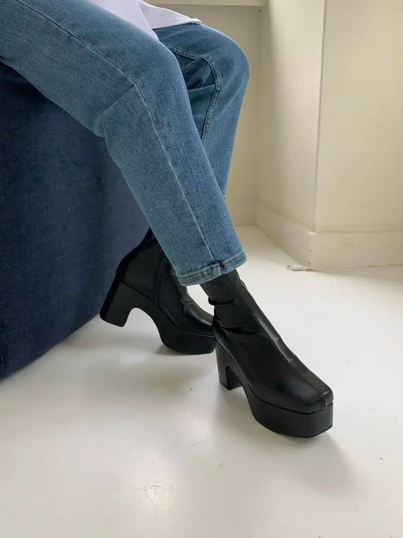 Golden Shoe - Korean Women Fashion - #womensfashion - i6008 Ankle Boots - 4