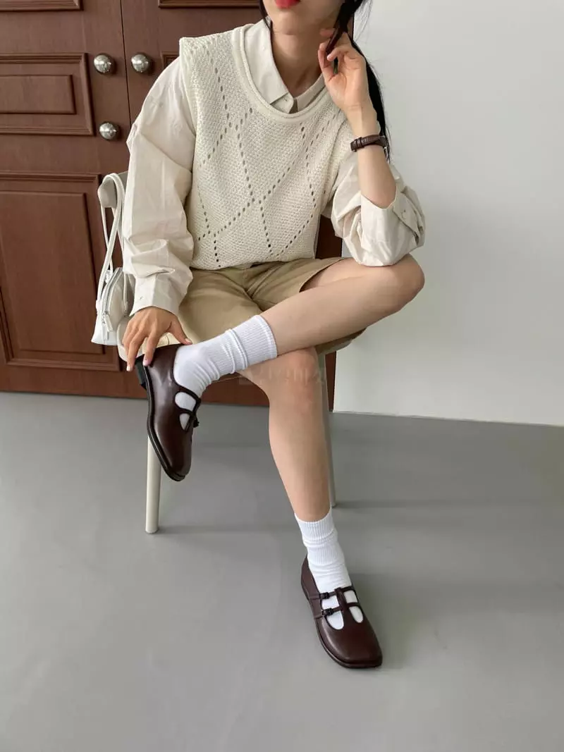 Golden Shoe - Korean Women Fashion - #momslook - i1706 Flats - 2