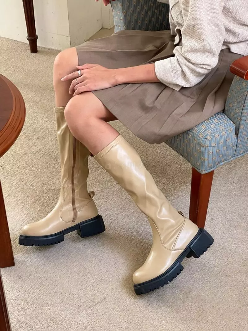 Golden Shoe - Korean Women Fashion - #momslook - hu918 Long Boots - 5