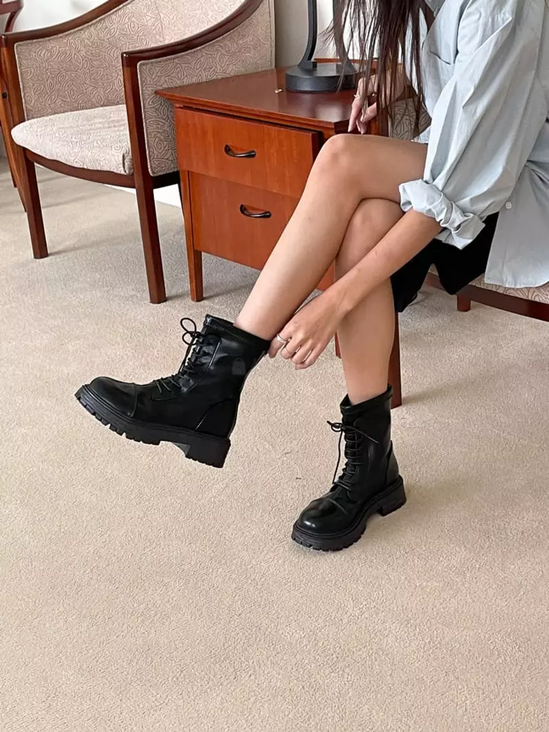 Golden Shoe - Korean Women Fashion - #momslook - hu729 Boots - 3
