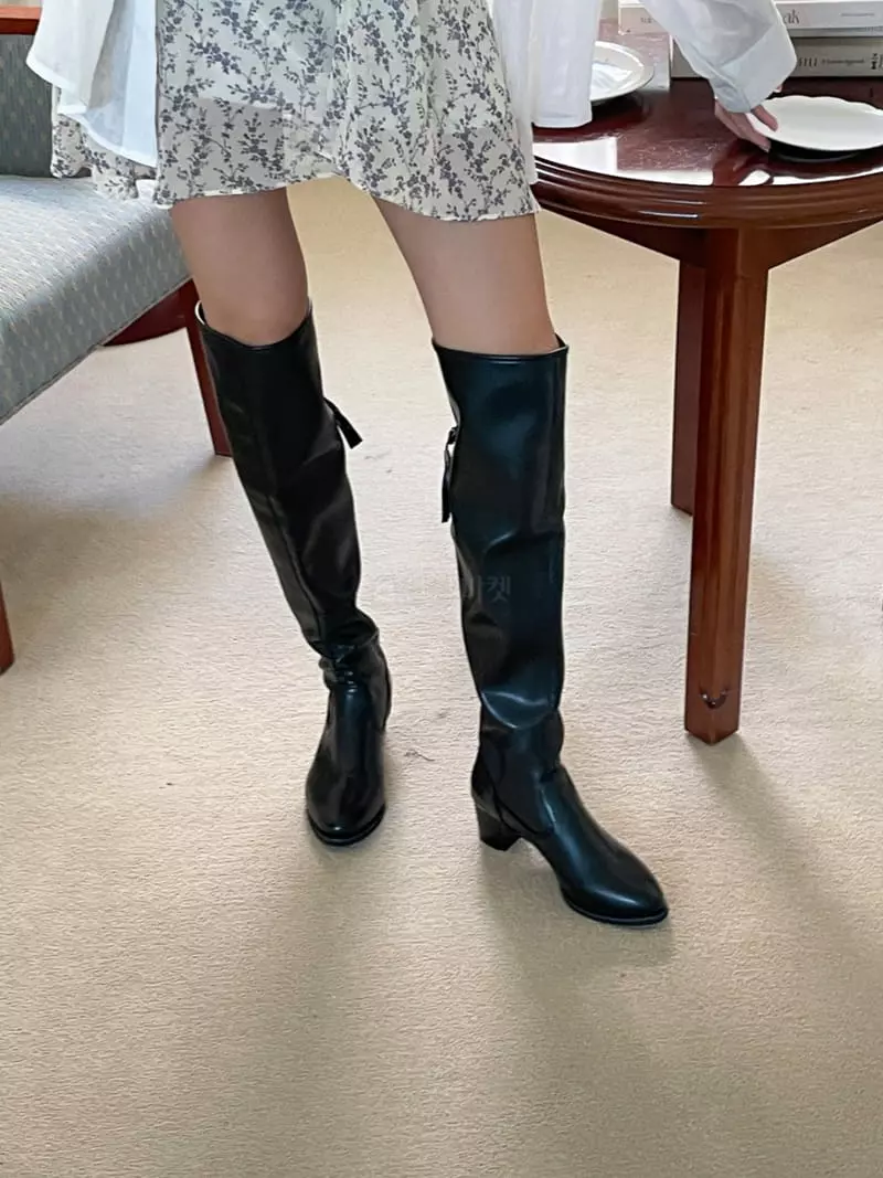 Golden Shoe - Korean Women Fashion - #momslook - hu688 Long Boots - 2
