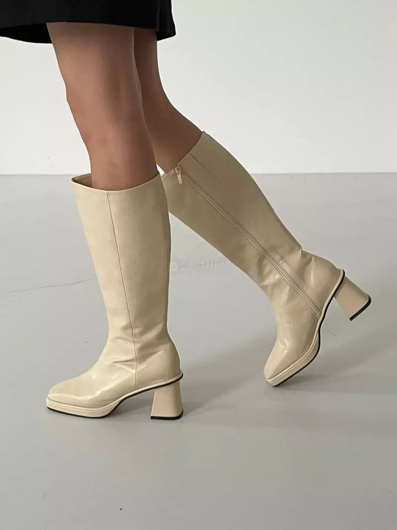 Golden Shoe - Korean Women Fashion - #momslook - fa1203 Long Boots - 9