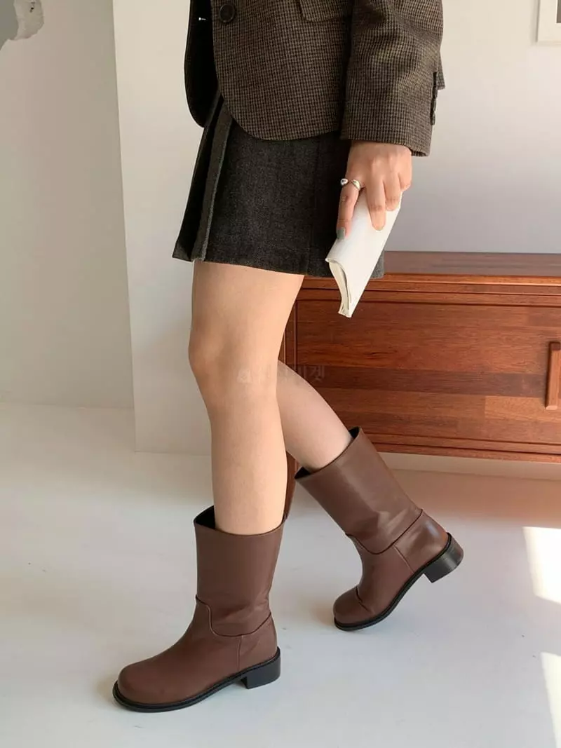 Golden Shoe - Korean Women Fashion - #momslook - fa1119 Ankle Boots - 12