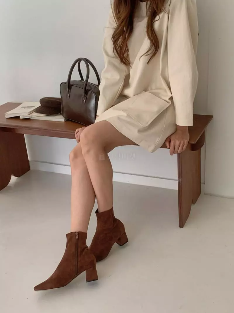 Golden Shoe - Korean Women Fashion - #momslook - dam0013  1 Ankle Boots - 11