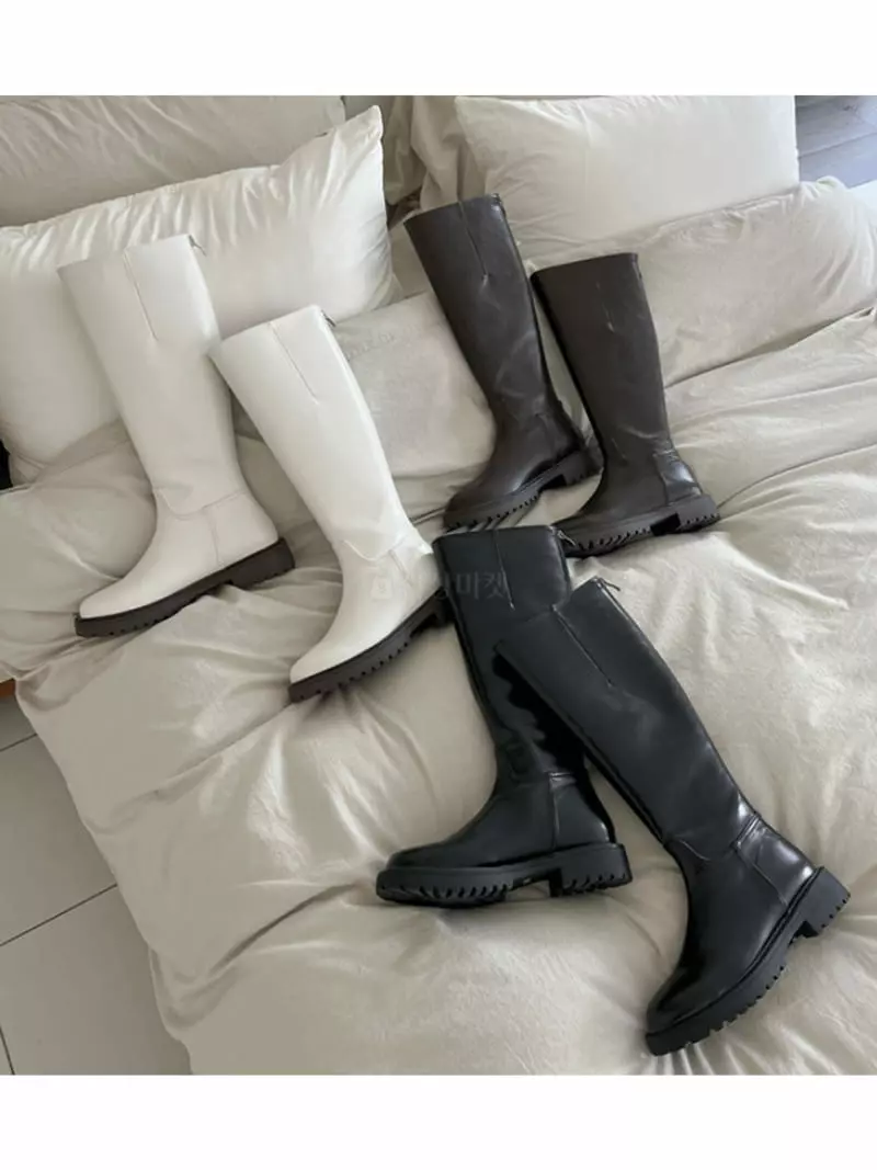 Golden Shoe - Korean Women Fashion - #momslook - bu1976 Long Boots - 2