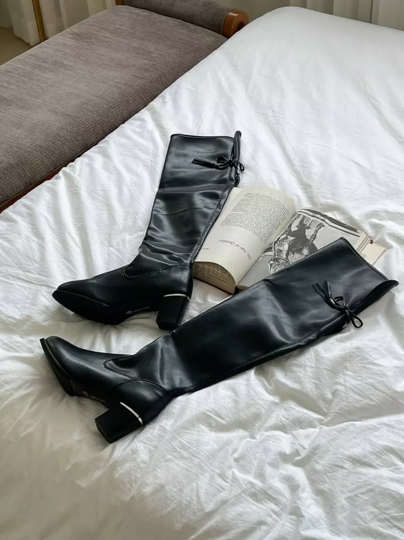 Golden Shoe - Korean Women Fashion - #pursuepretty - hu688 Long Boots - 8