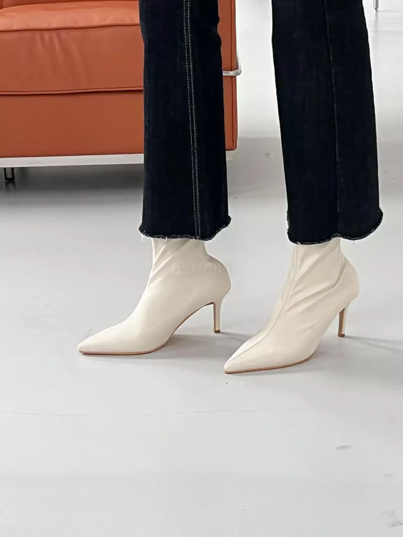 Golden Shoe - Korean Women Fashion - #pursuepretty - fa1206 Ankle Heels - 2