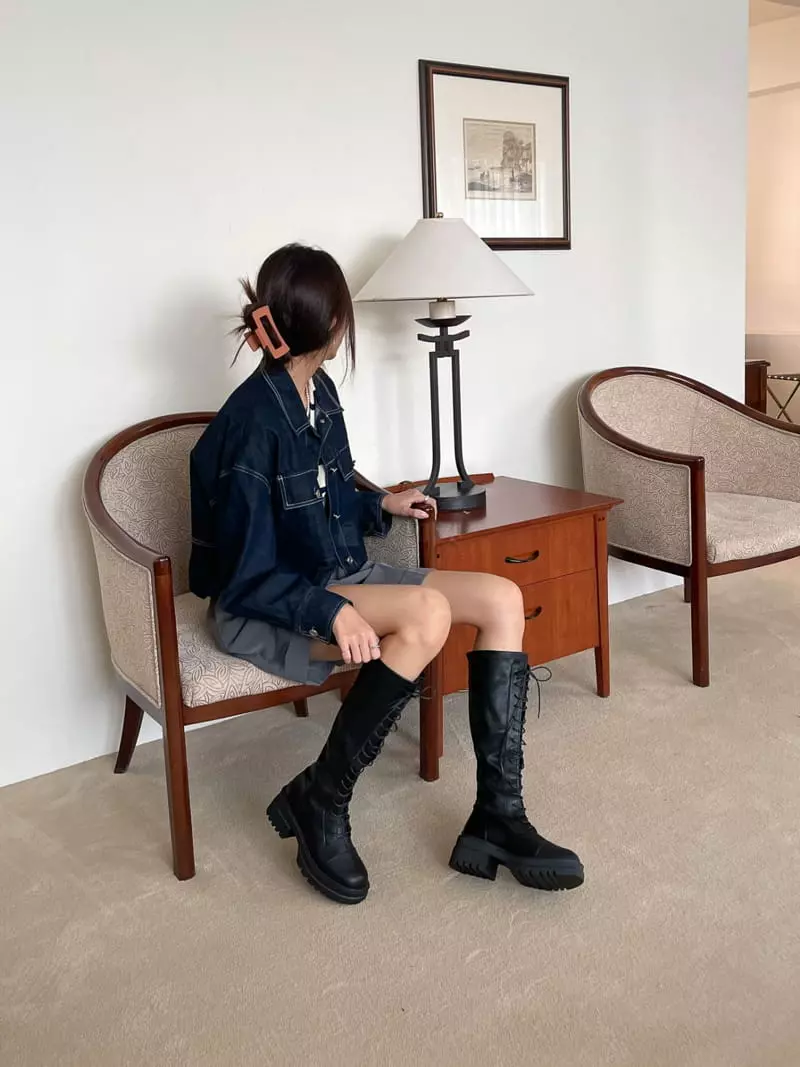 Golden Shoe - Korean Women Fashion - #restrostyle - hu281 Long Boots - 8