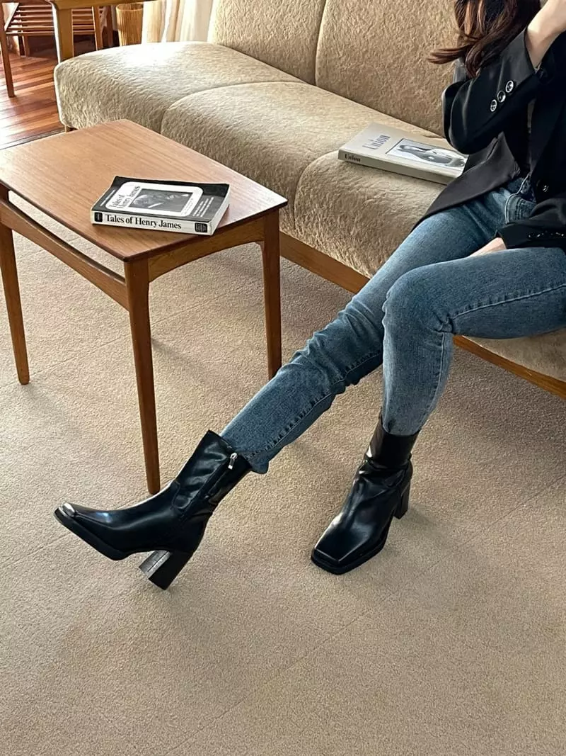Golden Shoe - Korean Women Fashion - #restrostyle - sty535 Boots - 4
