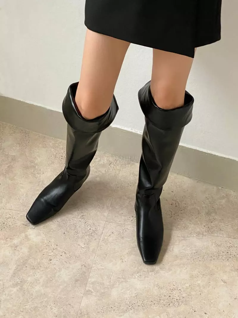 Golden Shoe - Korean Women Fashion - #romanticstyle - h2031 Long Boots - 8