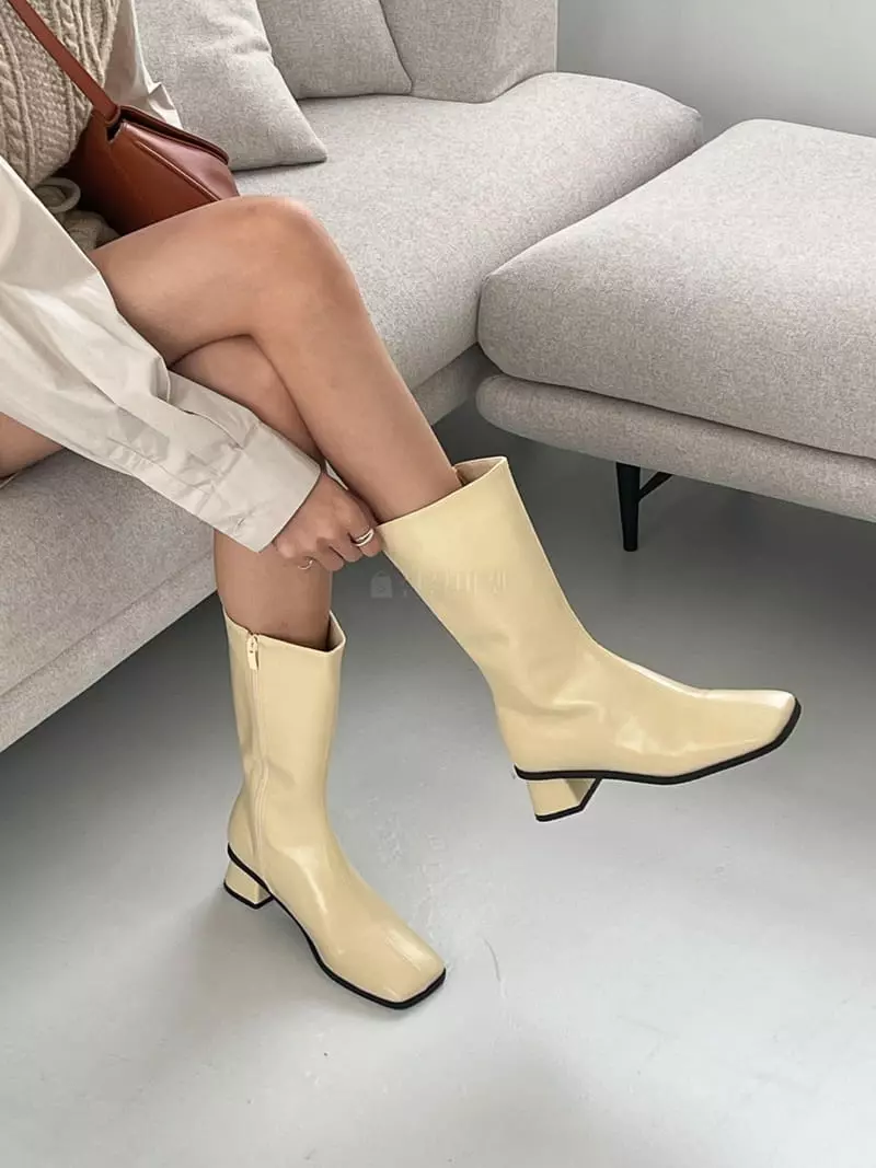 Golden Shoe - Korean Women Fashion - #romanticstyle - fa1208 Boots - 5