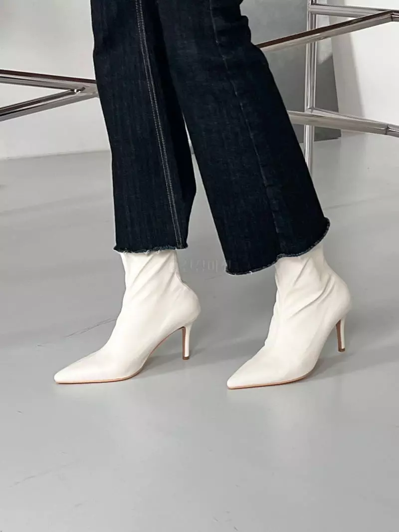 Golden Shoe - Korean Women Fashion - #restrostyle - fa1206 Ankle Heels - 4