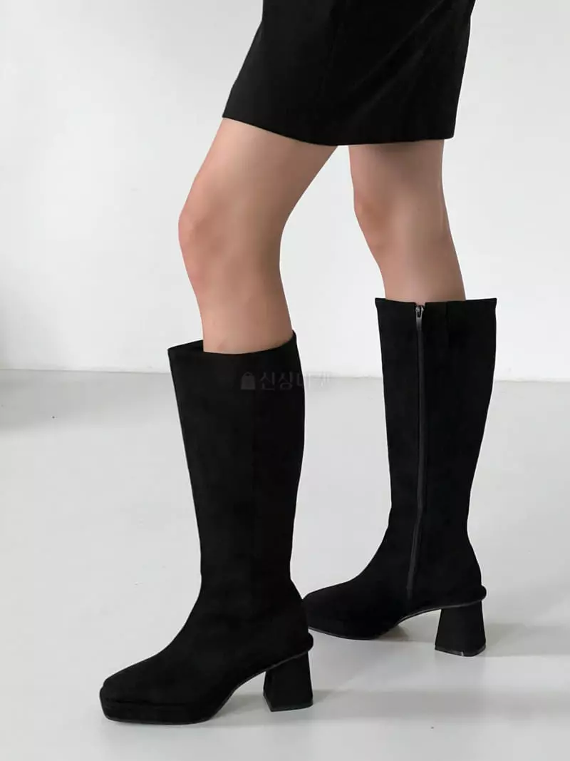 Golden Shoe - Korean Women Fashion - #romanticstyle - fa1203 Long Boots - 4