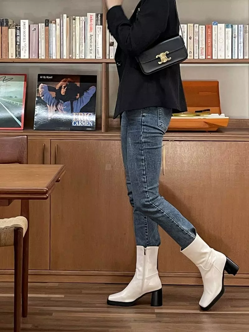 Golden Shoe - Korean Women Fashion - #thelittlethings - sty535 Boots - 7