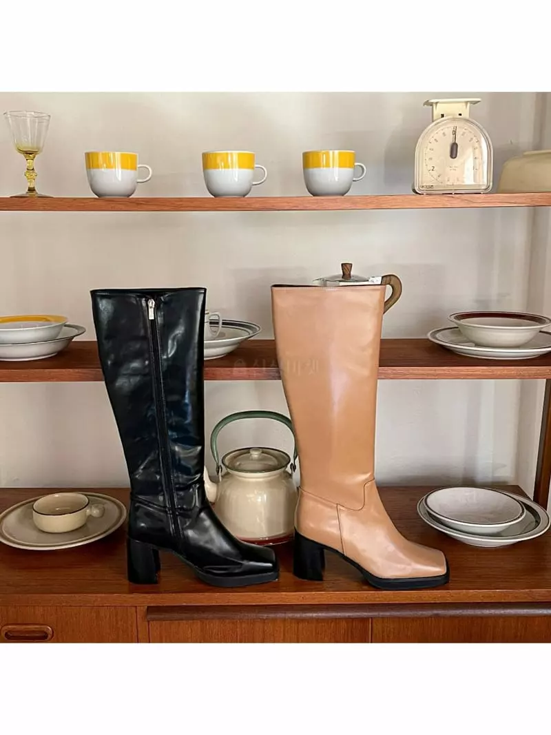 Golden Shoe - Korean Women Fashion - #vintageinspired - sty536 Long Boots