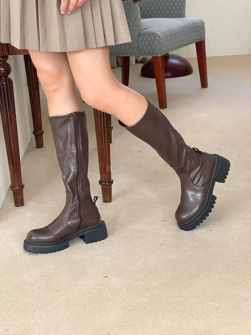 Golden Shoe - Korean Women Fashion - #vintageinspired - hu918 Long Boots - 8