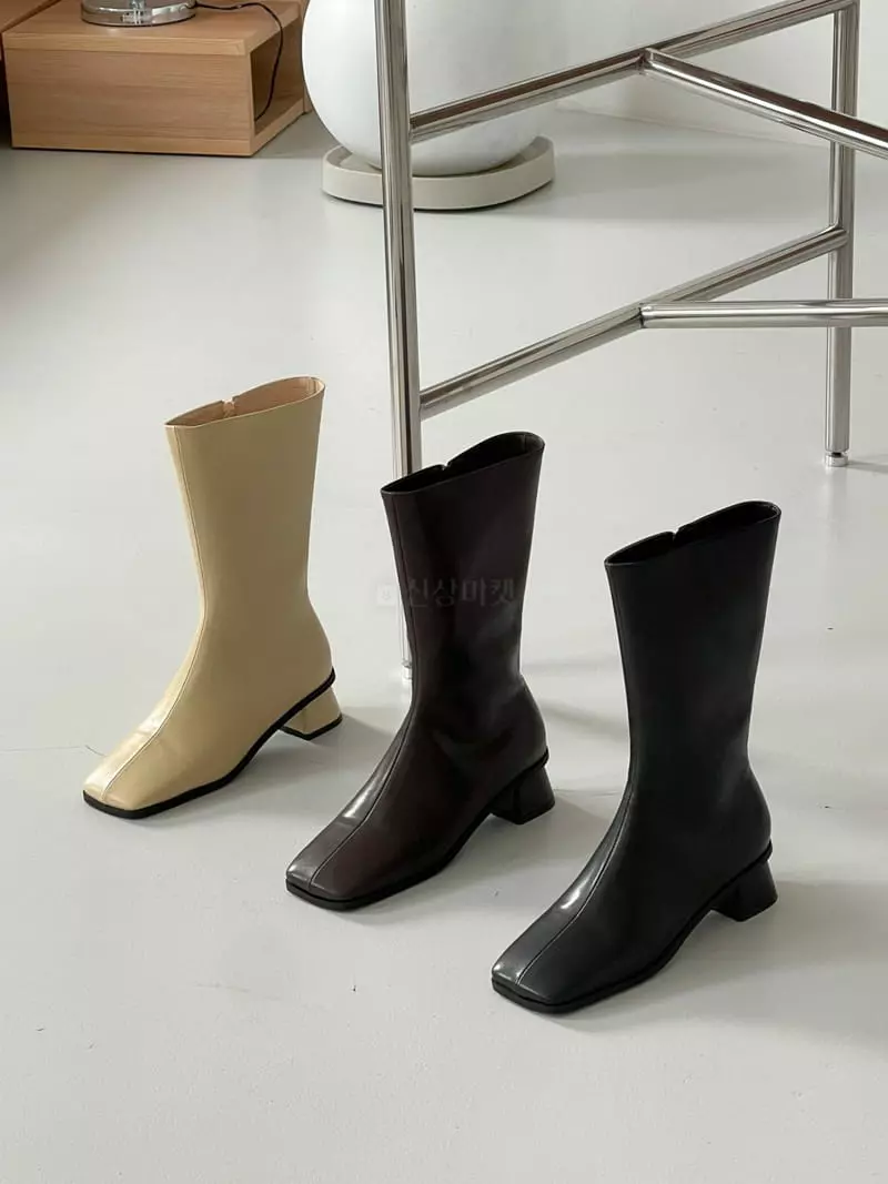 Golden Shoe - Korean Women Fashion - #vintageinspired - fa1208 Boots