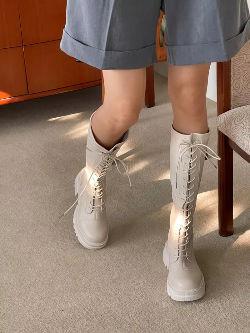 Golden Shoe - Korean Women Fashion - #vintagekidsstyle - hu281 Long Boots - 6