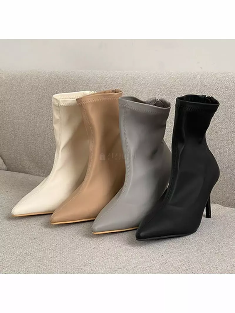 Golden Shoe - Korean Women Fashion - #vintagekidsstyle - fa1206 Ankle Heels