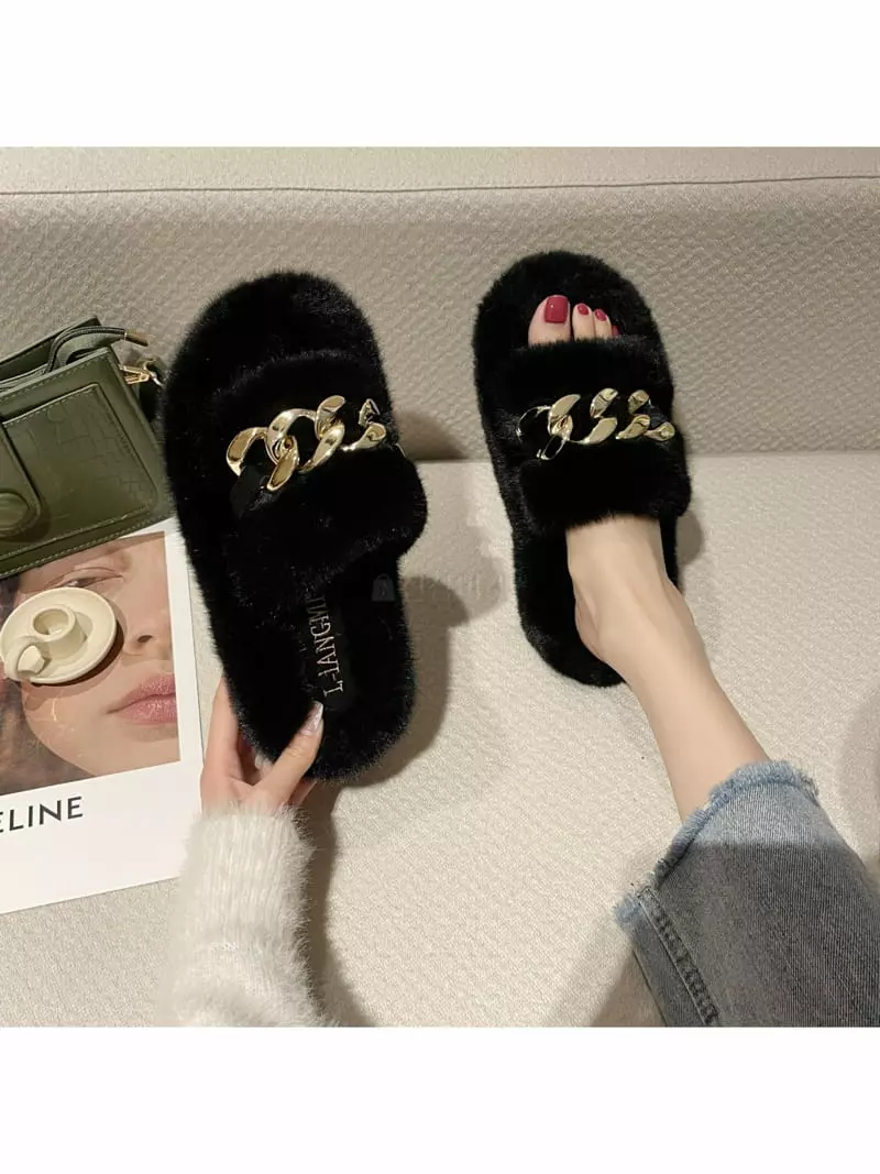 Golden Shoe - Korean Women Fashion - #womensfashion - R7158 Slippers - 2
