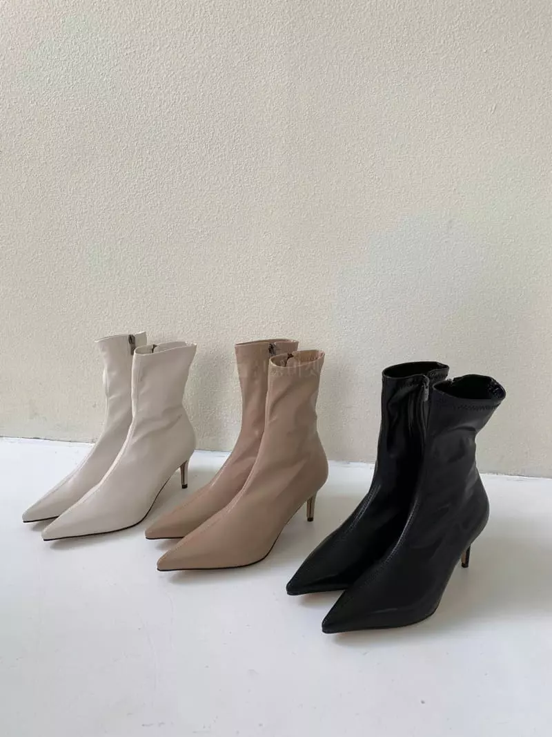 Golden Shoe - Korean Women Fashion - #momslook - i6012 Ankle Boots - 4